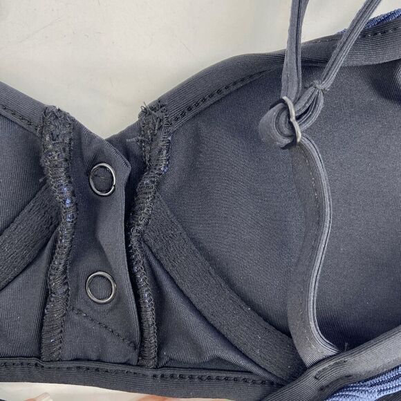 Tavik Marlowe Women Ombre blue Textured Chevron New Crop Bikini Top Medium - Picture 8 of 10